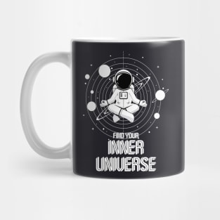 Find Your Inner Universe Meditative Astronaut Design Mug